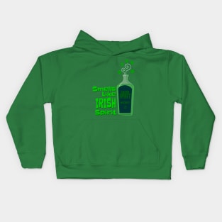 St.Patricks Day Smells like Irish Spirit Design Kids Hoodie